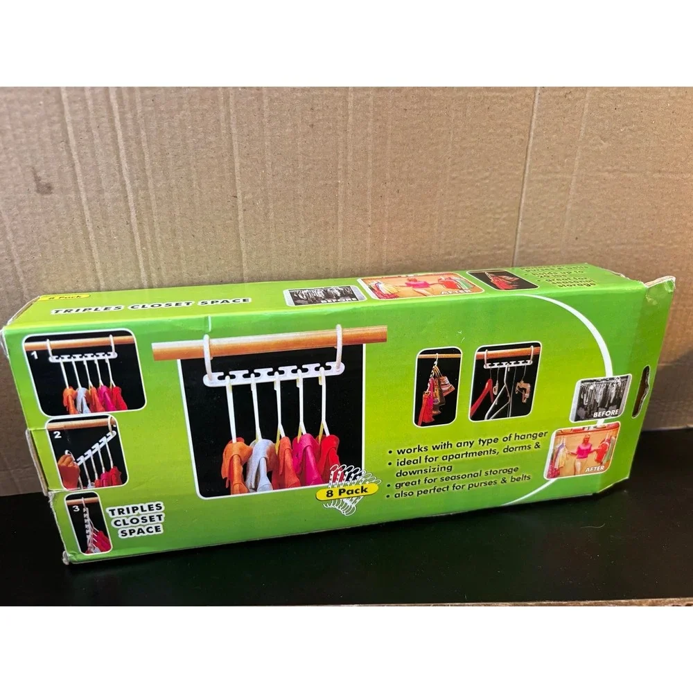 8 pack Wonder Hanger LOT of 2 Clothes Closet Organizer Hook Space Saver